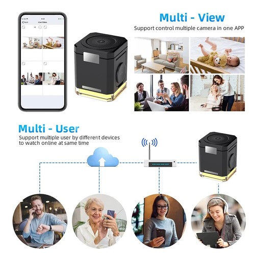 Wireless Phone Charging Camera HD WiFi Security Motion Detection Camera White - Picture 13 of 23