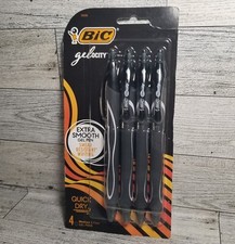 BIC Gelocity Pens 4 pack Quick Dry Medium 0.7 mm Gel Pens Extra Smooth NEW