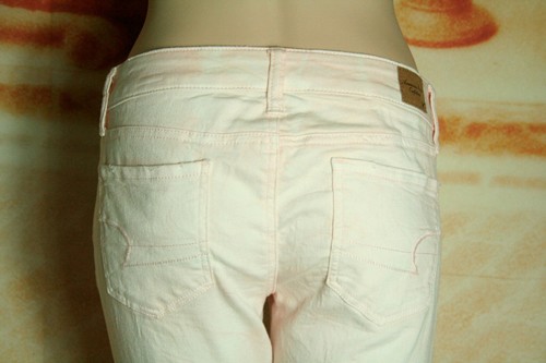 American Eagle Jegging Skinny Stretch Jeans – Pink White Marble Distressed – Siz - Picture 6 of 11