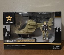 U.S. Army toy play Helicopter play set with Figure Brand New  Gift Veterans