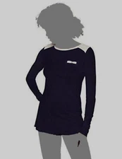 $30 U.S. Polo Assn. Women's Blue Crew Neck Long Sleeve Pocket T-Shirt Size M