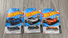 Set 3 Hot Wheels MCLAREN SOLUS GT Cars from 2024 Factory Sealed Sticker Set