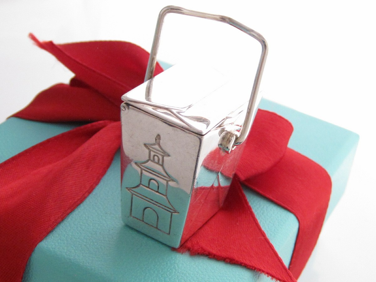 Tiffany & Co Silver Chinese Takeout Pagoda Pill Box Holder | eBay