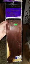 Outre Premium New Yaki 100 Human Hair Weave Ext 12" 33 Dark Auburn Chestnut