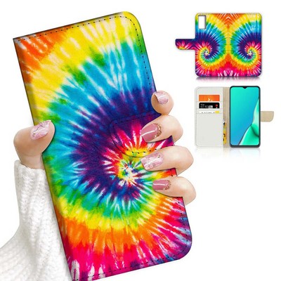 ( For Oppo Reno 8 Pro 5G ) Wallet Flip Case Cover AJ23628 Tie Dye