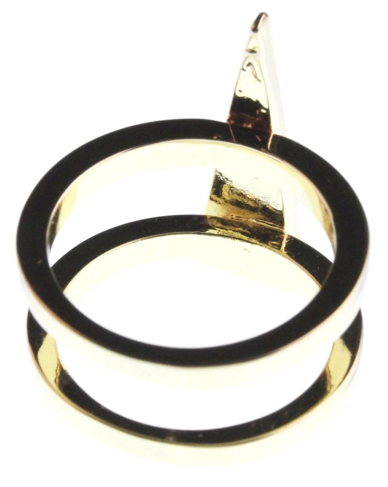 NUEVO Anillo Triángulo Jules Smith Chapado en Oro 14K Circonita Cúbica Cristal Pavé 6 Nuevo en Caja Foto 2 de 3