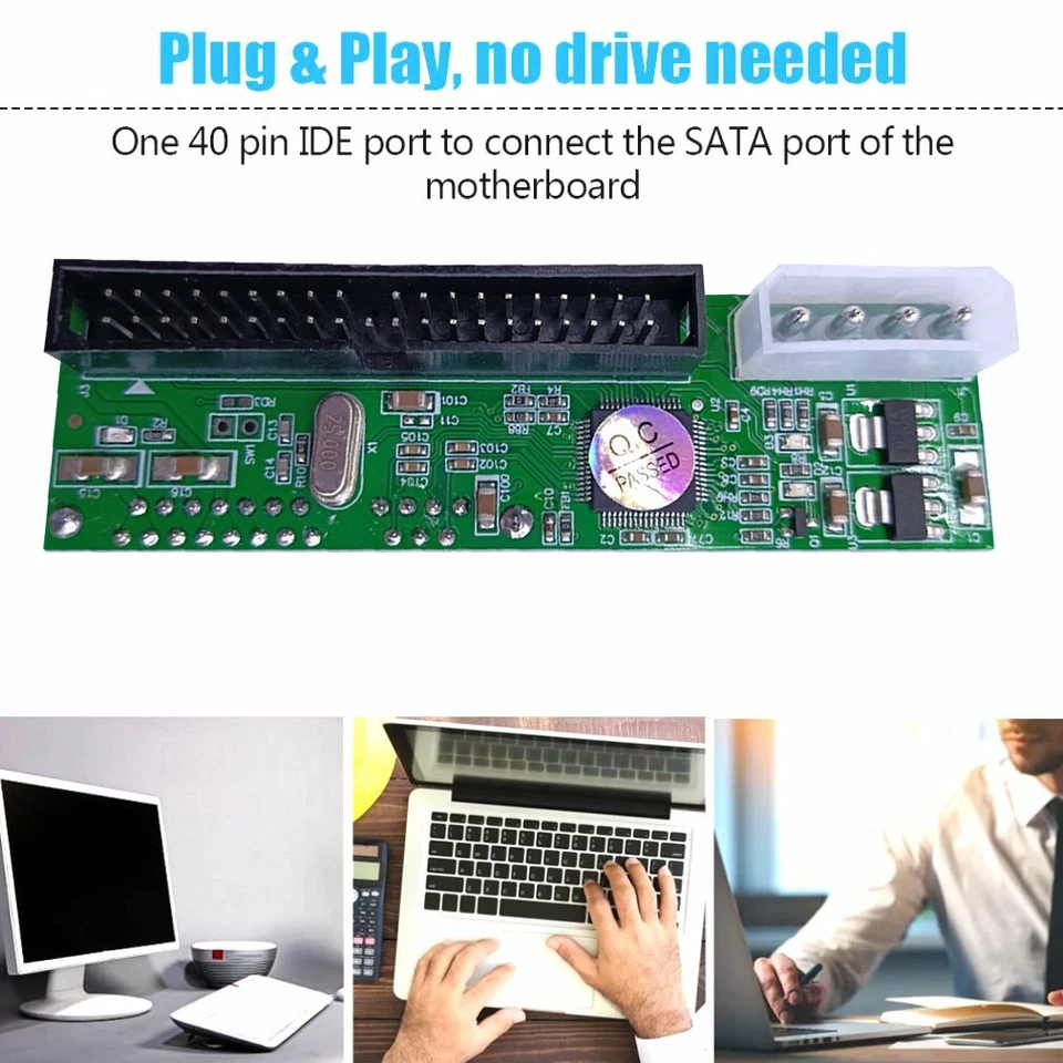 40 Pin PATA IDE To SATA Hard Drive Converter Adapter For 3.5/2.5 HDD SSD DVD - Image 4 of 4