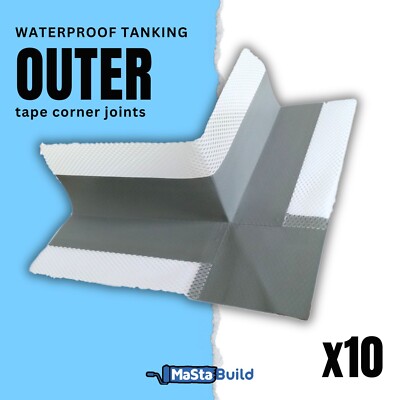 Wasserdichtes Tankband Ecke Außenfugen Dusche Feuchtraum Dichtung Aqua Build x10