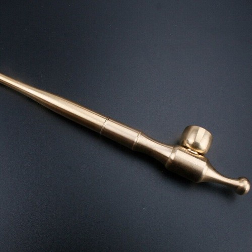 1PCS Pipa da fumo in ottone portasigarette metallo pipa tabacco pipa regalo nuova - Foto 6 di 8