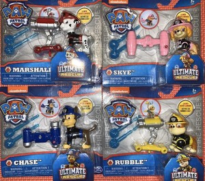 Paw Patrol Skye Rubble Chase & Marshall Ultimate Rescue Launch Water Cannons | eBay