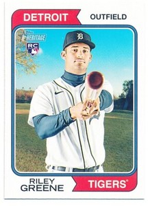 RILEY GREENE 2023 TOPPS HERITAGE #48 RC ROOKIE DETROIT TIGERS MINT B