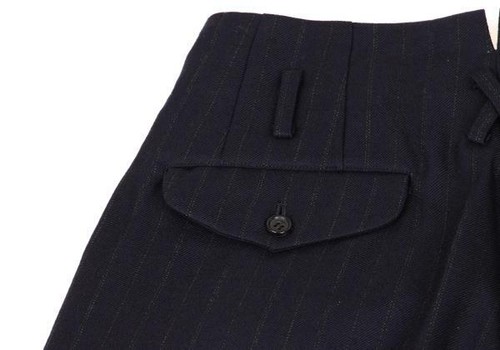 COMME des GARCONS Wool Stripe Two Tuck Pants Size S(K-149952) - Picture 12 of 12