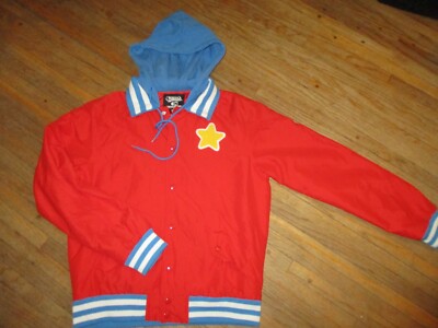 STEVEN UNIVERSE VARSITY JACKET Cartoon Network Snap Hood Burger Coat Men's  SMALL