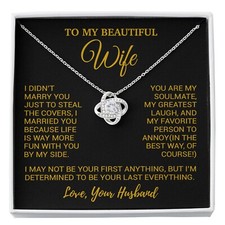 To My Wife Necklace, Christmas Gifts For Women, Anniversary Gift For Wife