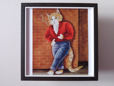 Susan Herbert Katzen im Kino Druck ''''Rebell mit vier Pfoten'''' GERAHMT