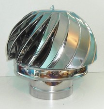 CHIMNEY SPINNER COWL Stainless Steel Spinning Wind Rotating Cap fit 100 to 350mm