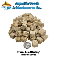 Tubifex Worms--Freeze Dried in Cubes OR Bits, Clean & Dust Sifted Tubifex Worms