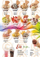 2 St&uuml;ck -- Eis to go Plakat, DINA 1, 170g, V1