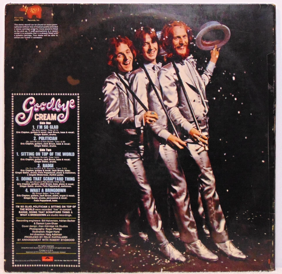 Cream – Goodbye - RSO Records RS-1-3013 Hard/Blues Rock Vinyl LP VG+ - Image 2 of 4