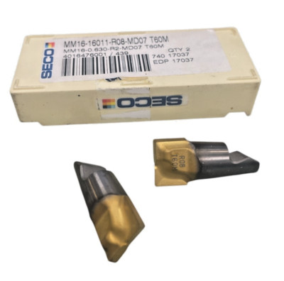 (2 Pcs) Seco MM16-0.630-R2-MD07  Grade: T60M Carbide End Mill Head