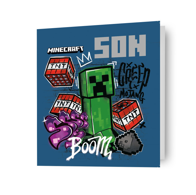 Son Birthday Card Minecraft Kids Gamer Birthday Card For Him Includes Envelope