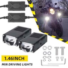LED Headlight Mini Driving Light Universal Dual Color Spotlights Motorbike Truck