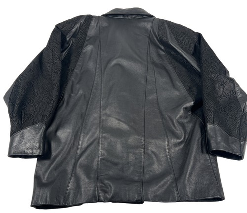Preston & York Women's Genuine Pig Skin Leather Jacket, Black Size L - Picture 8 of 14