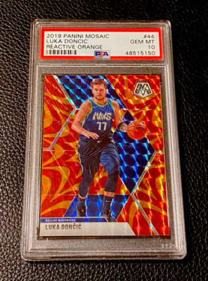 2019-20 Panini Mosaic Luka Doncic Reactive Orange Prizm #44 2019-20 Panini Mosaic Luka Doncic Reactive Orange Prizm #44