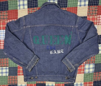 VINTAGE 70s 80s Queen The Game Denim Jacket 1 of 1 Custom Band Kmart Sanforized