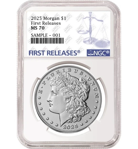 2025 uncirculated morgan silver dollar ngc ms 70 first releases fr