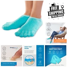 5-Toe Gel Lined Moisturizing Socks – Aloe & Shea Hydration for Cracked Feet