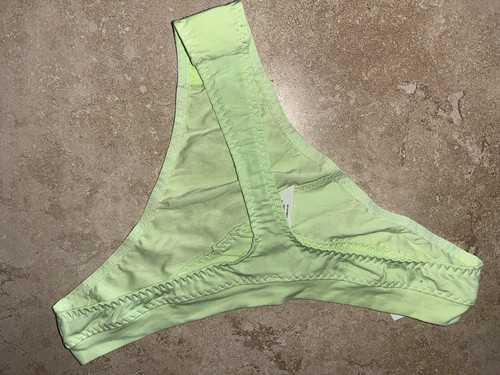 NWT Intimately By Free People Lime Green High Cut Thong Panty Large - Picture 2 of 2