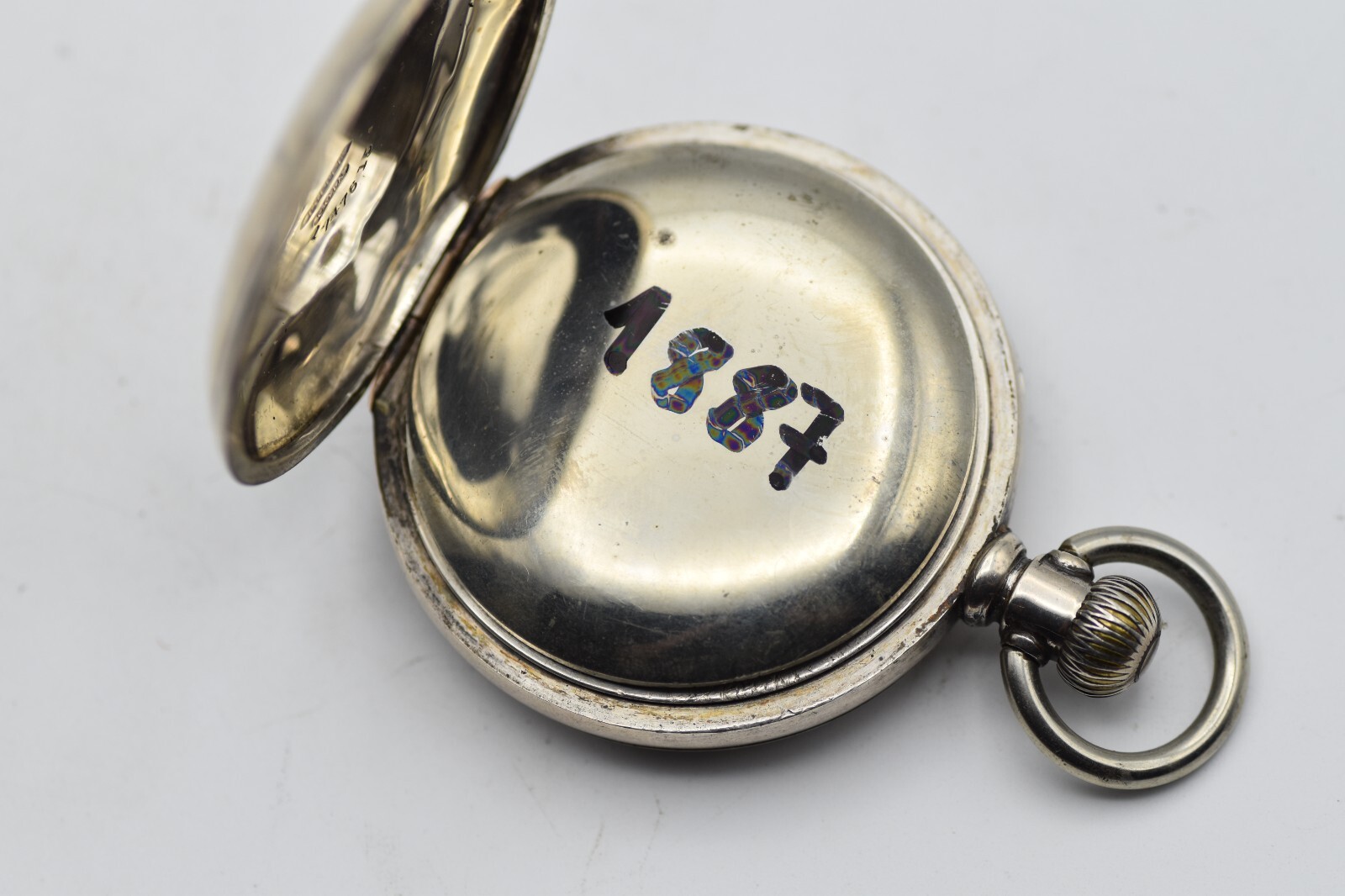 ELGIN ANTIQUE POCKET WATCH- SOLID SILVER HEAVY DU… - image 5