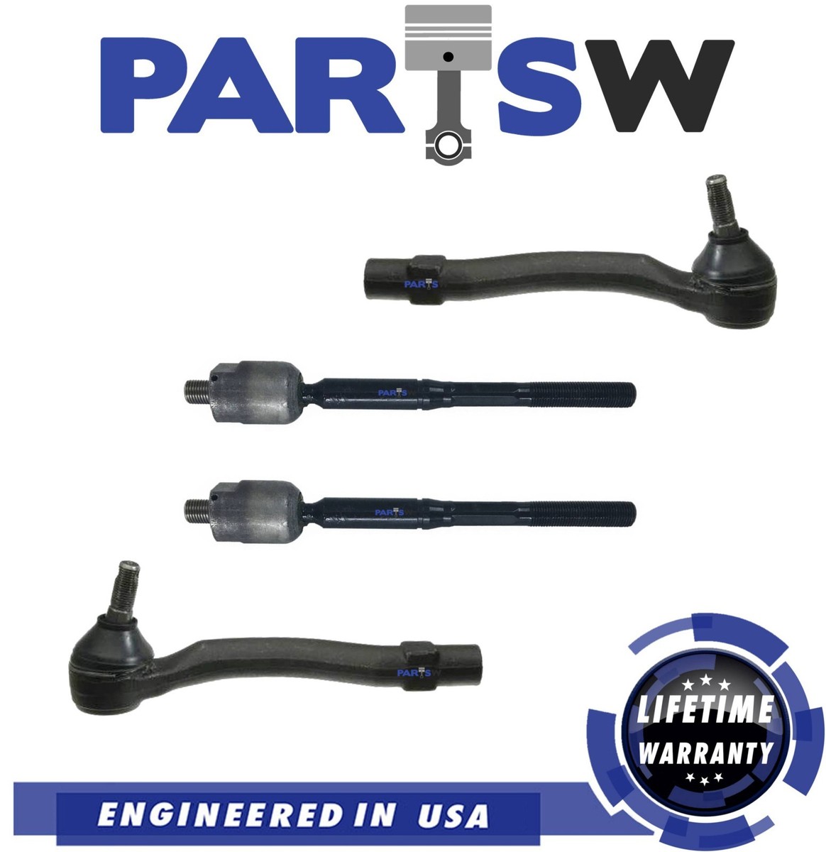 Tie Rod Ends Inner and Outer For Toyota Camry Lexus ES300 2002-2003 All Models