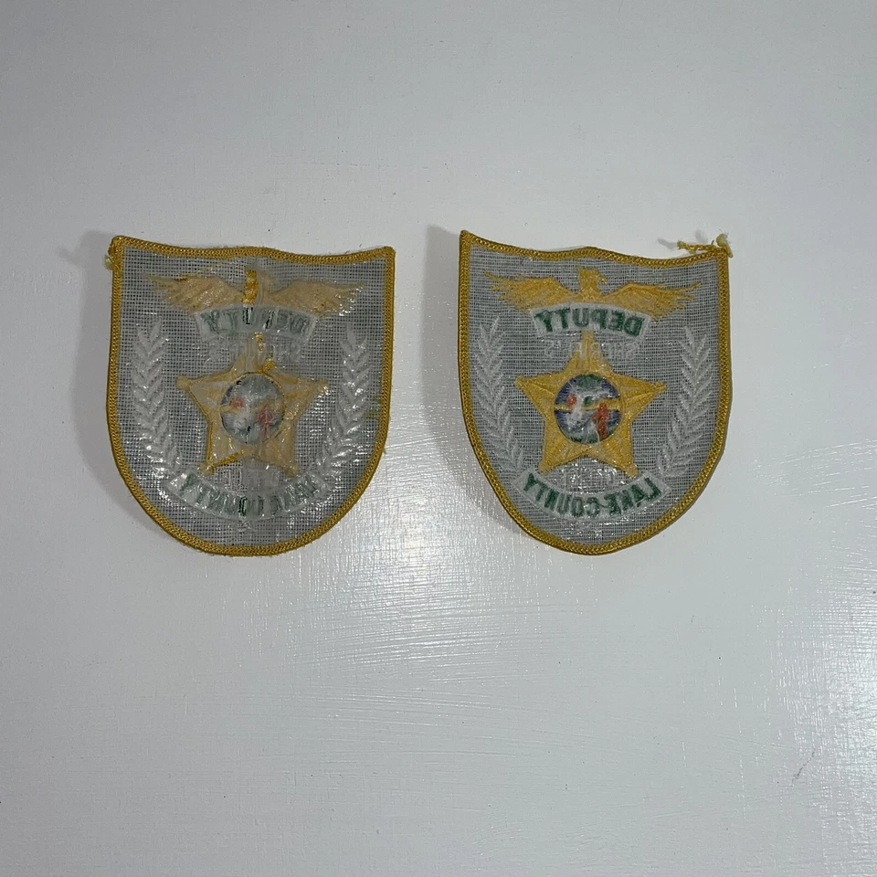 Departamento del Sheriff del Condado de Lake Lote 2 parches de hombro Deputy (Florida) Foto 4 de 4