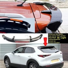 FOR 2019-2025 MAZDA CX-30 UNIVERSAL REAR WINDOW ROOF SPOILER WING BLACK W/ LIGHT