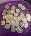 One Roll 40 Coins U.S. Buffalo Nickels Full Date 1925 to 1937 Mostly 1930's