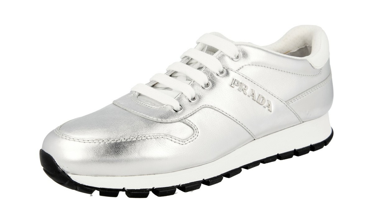 セール★PRADA★1S430N AUTH LUXURY PRADA MATCHRACE SNEAKERS SHOES 3E6412 SILVER NEW