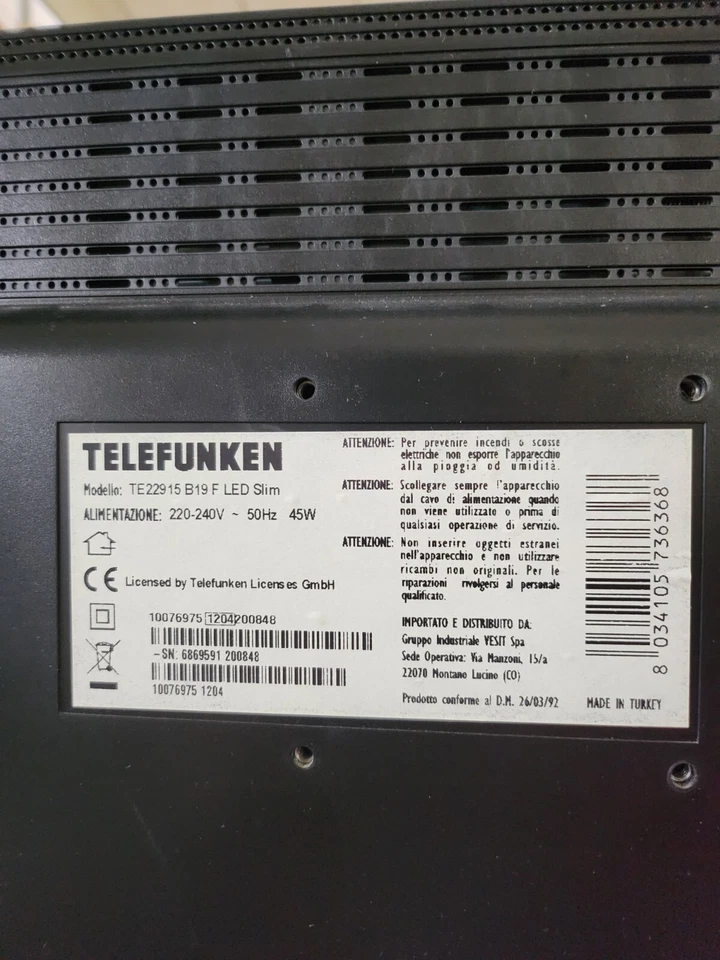 TELEFUNKEN MODELLO - TE22915 B19 LED SLIM - Immagine 2 di 4