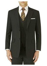 SKOPES Men's Wool Rich Suit Jacket Darwin Black in Size 34 To 72, S/R/L