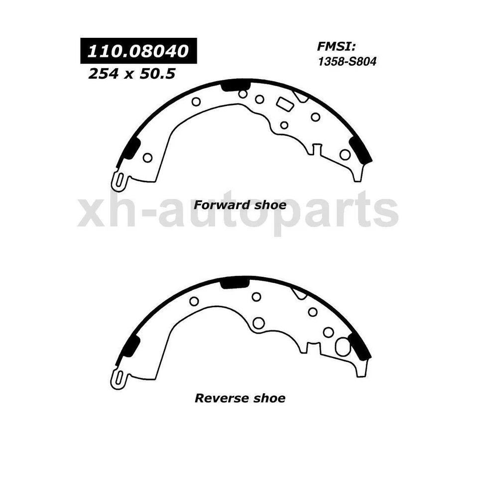 适用于 2006 ~ 2015 丰田 Hiace 1X 后中心零件鼓刹车鞋 — 第 2/3 张图片