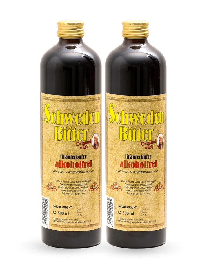 Schwedenbitter alkoholfrei (2 x 500 ml) - nach Maria Treben - MT Naturprodukte