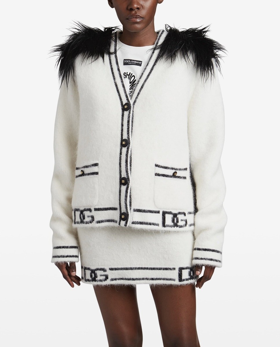 NWT Dolce Gabbana Ladies white Cardigan Sz 42 US 4 6 $ 3495