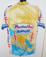 Maillot Cycliste Vintage Biemme – Marco Pantani Mercatone Uno – Taille XL (Italien, 100% Polyester)