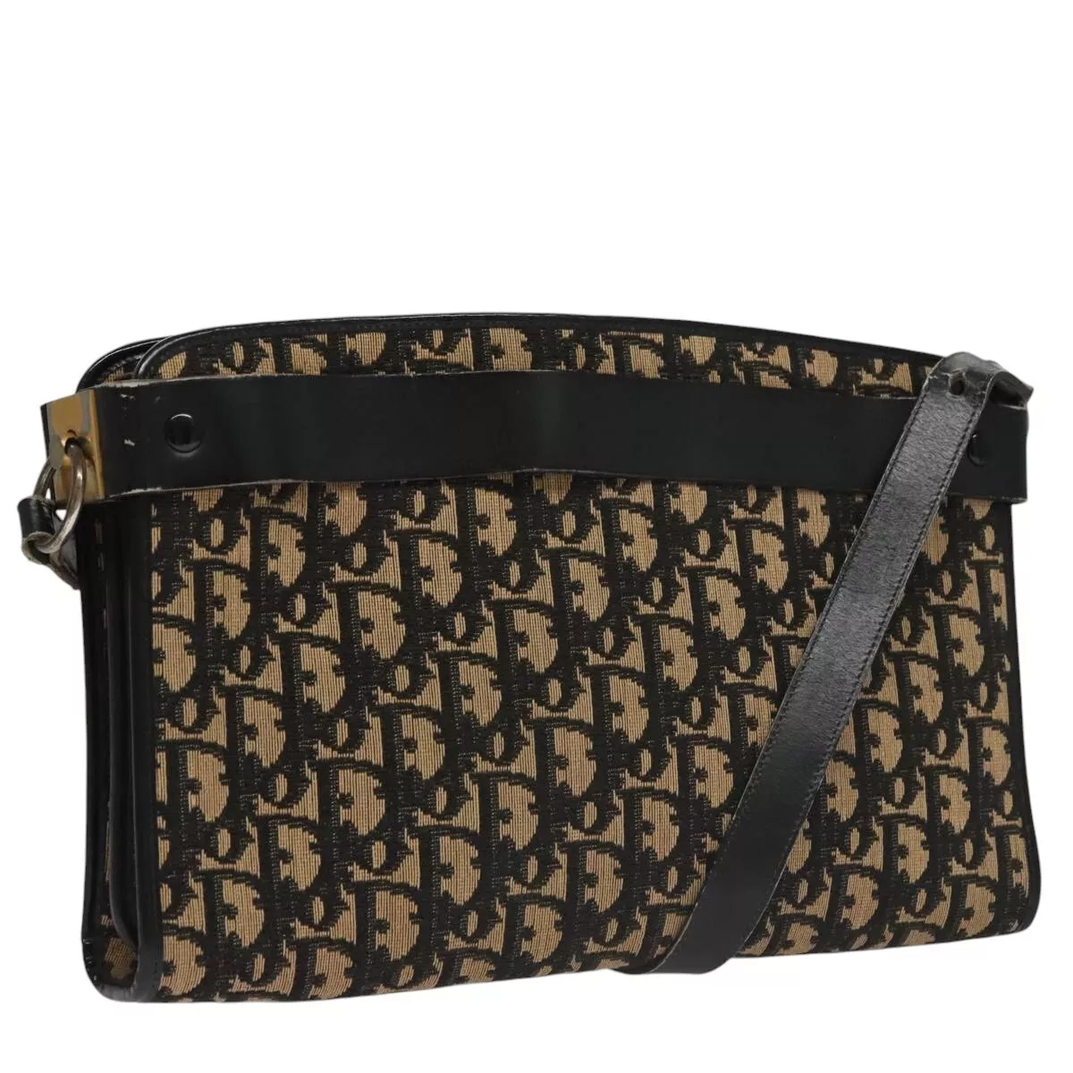 Sac bandoulière Christian Dior trotteur toile bleu marine authentique 109699