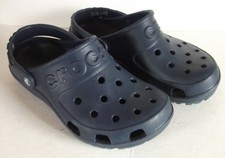 Childrens Crocs Shoes Size J 2 Navy Blue Clogs Slip On Water Shoes Kids Sandals