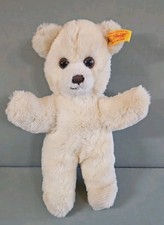 Steiff Teddy Bear Cream Plush 9"T ID Button Tag 1995 -2003 Vintage 023057
