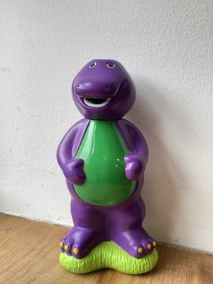 Vintage Barney der Dinosaurier Schaumbad Flasche 90er Kinder TV Memorabilia Spielzeug