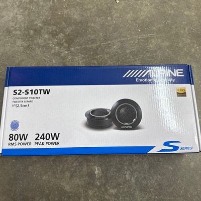 Alpine S2-S10TW 1'' S-Series 4-ohm Dome Tweeters Brand New