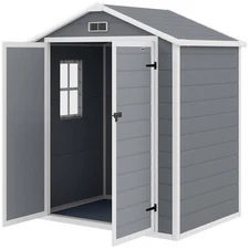Compact Yet Spacious Garden Shed Fits Rakes Shovels and Bikes
